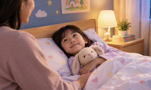 Anak susah tidur sendiri dan ibu membantu rutin waktu tidur